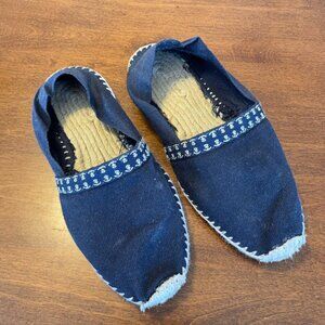 France Espadrille navy flats 39